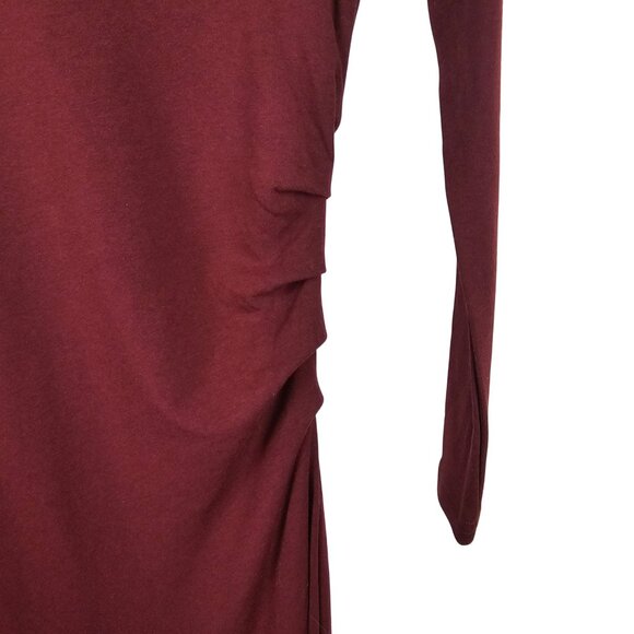 Cottage Prairie Cabin Boho Modern Chic Fall Midi Heat-Tech Burgundy Wine OGL SM - Picture 7 of 13